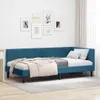 vidaXL Eckbettgestell mit Kopfteil Blau 100 cm x 200 cm Produktbild-Vorschau 2