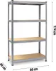Regał metalowy magazynowy 174 x 80 x 40 Plonos 470100 Náhled obrázku produktu 11