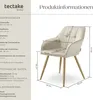 tectake® Esszimmerstuhl Marilyn gepolstert, in Samtoptik, Produktbild-Vorschau 5
