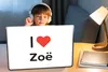 MuchoWow® Laptop Aufkleber Sticker Cover Ich liebe - Zoë - Produktbild-Vorschau 3