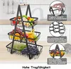 XINZI 3-stufiger Obstständer Metall Schwarz - Aus Produktbild-Vorschau 6