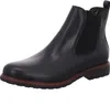A black leather Chelsea boot is shown against a white background. Produktbild-Vorschau