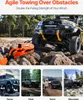 A winch accessory is shown in use with a vehicle, and smaller images show vehicles in different terrains. Náhľad obrázku produktu