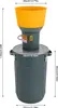 A grain mill with a collection bin, shown from the front. Náhled obrázku produktu