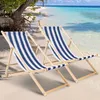 Lehátko Camping Relax Lounger Skladacie drevené Útulné Náhľad obrázku produktu 1