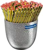 A metal pot filled with pencils. Voir les images du produit