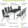 Juskys Aluminium Gartengarnitur Milano Gartenmöbel Set mit Produktbild-Vorschau 2