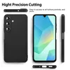 A black phone case is shown from multiple angles, with text highlighting its features. Produktbild-Vorschau