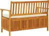 vidaXL Banc de rangement de jardin en bois d'acacia massif Voir les images du produit 6