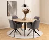 Glenda chaise de salle à manger avec accoudoirs tissu gris Voir les images du produit 10