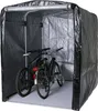 Two bicycles are stored inside a black tarp garage. Podgląd zdjęcia produktu