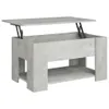 A lift-top coffee table with a concrete-gray finish is shown from a slightly elevated front angle against a white background. Náhled obrázku produktu