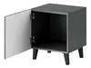 A single gray nightstand with its door open, shown from a slightly elevated front-left angle. Náhled obrázku produktu