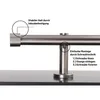 Close-up of a metal curtain rod with instructional text and diagrams. Produktbild-Vorschau