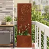 Donica Ogrodowa Z Dekoracyjną Płytą Rdzawy 50 X 140 Cm Podgląd zdjęcia produktu 2