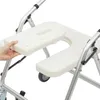 Koupelnová židle, skládací design, bezpečnostní prvky, BÍLÁ Náhled obrázku produktu 5