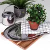 com-four® 2x Serviertablett aus Edelstahl - Tablett oval Produktbild-Vorschau 2