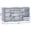 vidaXL Organizer wieloszufladowy z 22 szufladami 49x16x25,5 Podgląd zdjęcia produktu 5