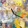 Wanduhr aus Glas mit Motiv Abstrakte Kunst- 30 x 30 cm - Produktbild-Vorschau 1