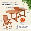 CASARIA® Salon De Jardin Extérieur Papillon - Table De Voir les images du produit 2