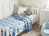 BELIANI Koc niebieski bawełniany 130 x 170 cm ze wzorem w Podgląd zdjęcia produktu 2