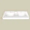Wandhängendes Doppelwaschbecken-Set, Travertine look, mit Produktbild-Vorschau 6