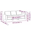 Cloris DesignMöbel 3-Sitzer-Sofa Creme 180 cm Stoff , Produktbild-Vorschau 8
