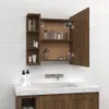Zrkadlová skrinka s LED hnedý dub 70x16,5x60 cm Náhľad obrázku produktu 3