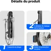 Wiltec Range-vélo mural rabattable – 117 x 638 x 584 mm – Voir les images du produit 7