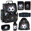 Schulranzen Fußball Football für Kinder mit Federmäppchen Produktbild-Vorschau 1