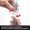 Hands demonstrating how to screw two parts of a clear plastic tube together. Anteprima dell’immagine prodotto