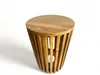 Teakholz Beistelltisch - Holzhocker Couchtisch -  Produktbild-Vorschau 4