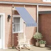 vidaXL Markise Einziehbar Handbetrieben 100 cm Blau/Weiß Produktbild-Vorschau 1