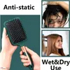set de 4 brosses à cheveux avec peigne antistatique, brosse Voir les images du produit 4