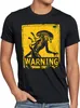 style3 Alien Warning Herren T-Shirt xenomorph ripley giger Produktbild-Vorschau 1