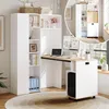 Merax Klappbarer Schreibtisch mit Regal, 2-in-1 Bücherregal Produktbild-Vorschau 5