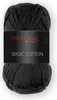A ball of black yarn with a label. Produktbild-Vorschau