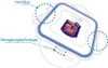 A diagram of a Lock & Lock food storage container with labels pointing out features. Voir les images du produit