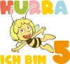 Spreadshirt Biene Maja Hurra Ich bin 5 Fünfter Geburtstag Produktbild-Vorschau 2