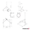 PremiumX Balkonständer 40x40cm Aluminium 1 Meter Mast SAT Produktbild-Vorschau 4