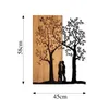 Wallity, Amore sotto l'albero, decorazione da parete, noce, Anteprima dell’immagine prodotto 6