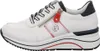 A side view of a white Remonte women's sneaker with navy and red accents. Produktbild-Vorschau