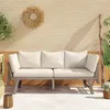 Flieks Gartensofa 3-Sitzer-Sofa mit Klappbaren Armlehnen, Produktbild-Vorschau 2