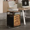 Armoire De Bureau Mobile Avec Serrures Loft – Chêne Voir les images du produit 2