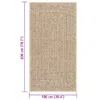 vidaXL Tapis ZIZUR 100x200 cm aspect jute Intérieur et Voir les images du produit 9