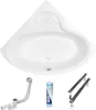 ECOLAM Baignoire d'angle BALA 120 x 120 cm + Garniture Voir les images du produit 2