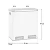 SVITA TM2X15 Poubelle à pédale 30 litres 2x15L blanc Voir les images du produit 5