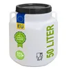 plasteo® 50 Liter Weithalsfass mit Deckel und Griffen Eckig Produktbild-Vorschau 1