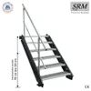 6 Stufen Stahltreppe anthrazit Breite 60 cm Geschosshöhe 90 Produktbild-Vorschau 1