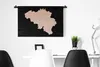 MuchoWow® Wandteppich Wandbehang Karte - Belgien - Rosa Produktbild-Vorschau 4